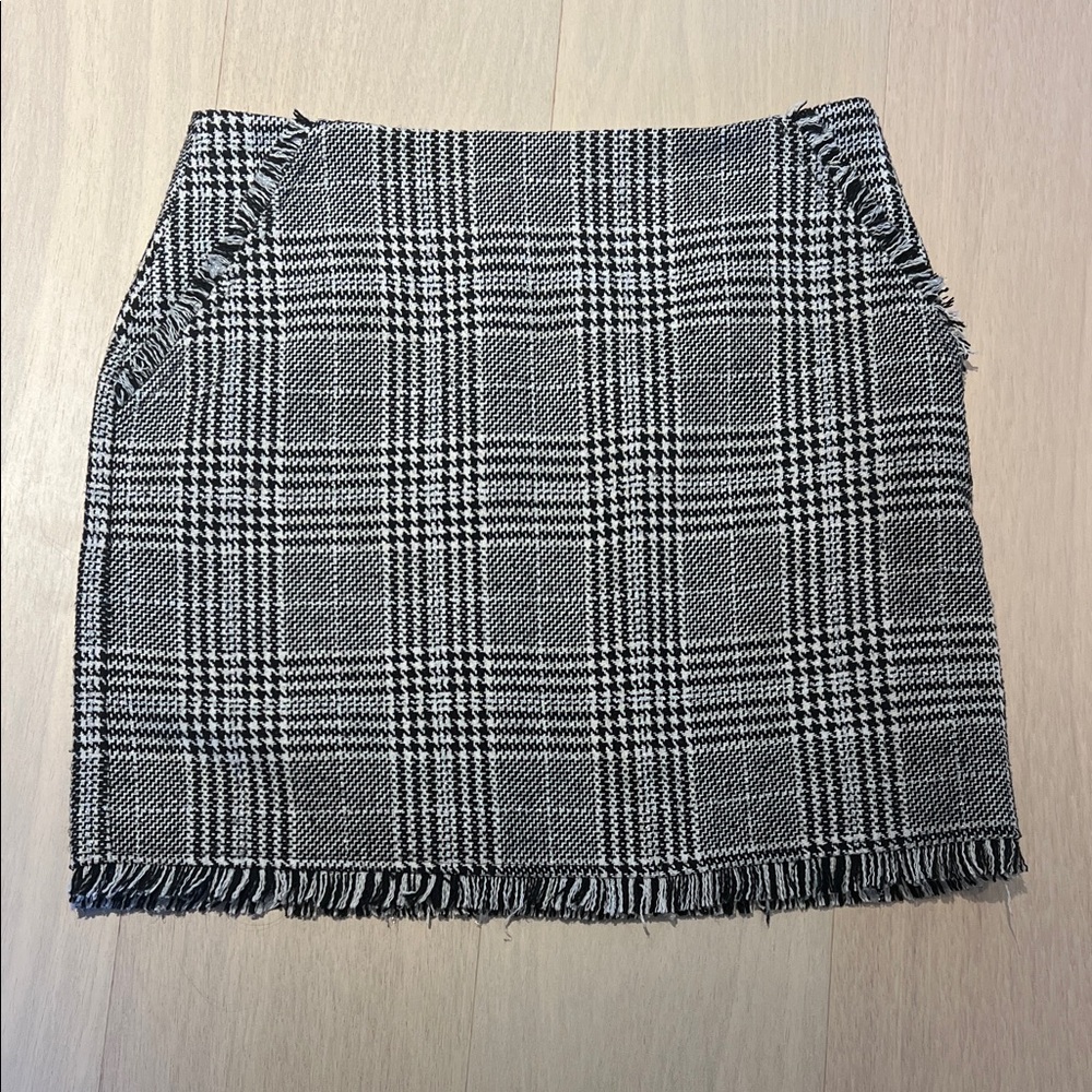 Simons Monochrome Plaid Pencil Skirt